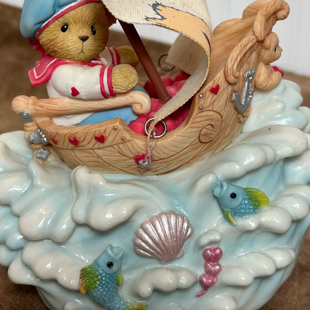 Cherished Teddies Rocking Musical Figurine. “Set Sail Toward New Adventures” - Picture 6 of 15